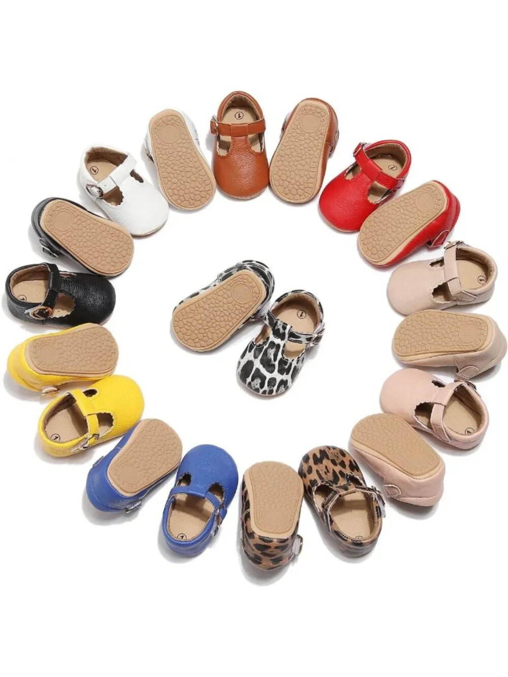 Infant Mary Jane Flats for Baby Girls | Non-Slip Moccasins | Cute & Comfy Shoes